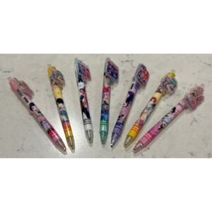 Anime Character Demon Hunter Pens Set‎ of 7 Kawaii Cute Drawing Writing